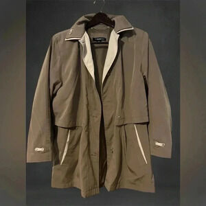 Parka Coat Size M Khaki Tan‎ Soft Fully Lined Jacket Weather Tamer Poly/Nylon